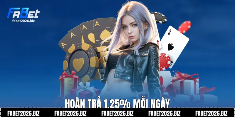 Hoàn trả 1.25% mỗi ngày