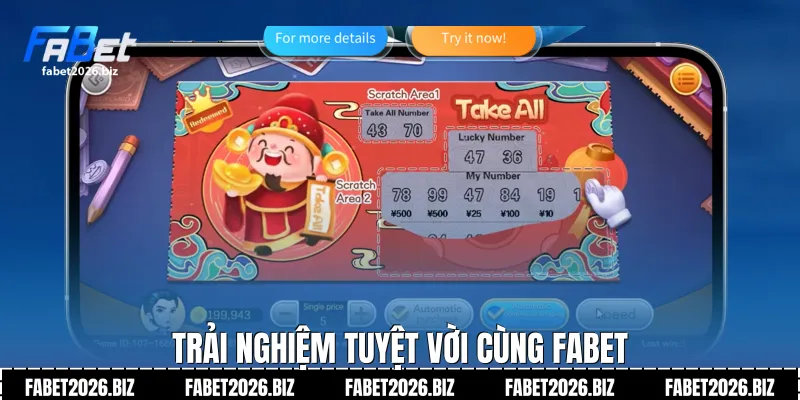 Trải nghiệm tuyệt vời cùng FABET